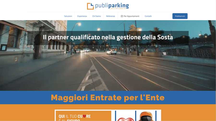 immagine descrittiva del sito internet web realizzato da media tools roma per publiservizi